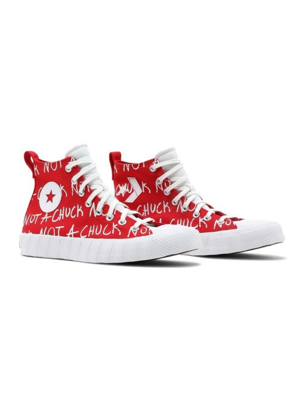 CONVERSE UNT1TL3D "NOT A CHUCK" HIGH TOP - RED SIZE BIG KIDS 4 (NWT) B8